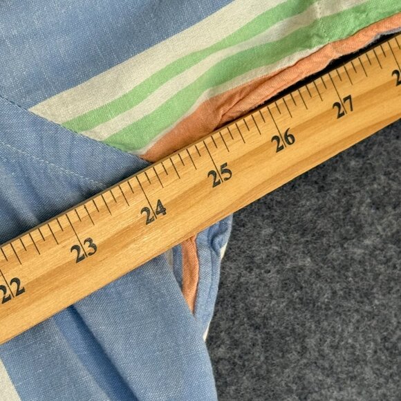 Polo Ralph Lauren Mens Classic Fit Camp Shirt Madras Stripe Loop Collar Sz XL - Picture 11 of 12